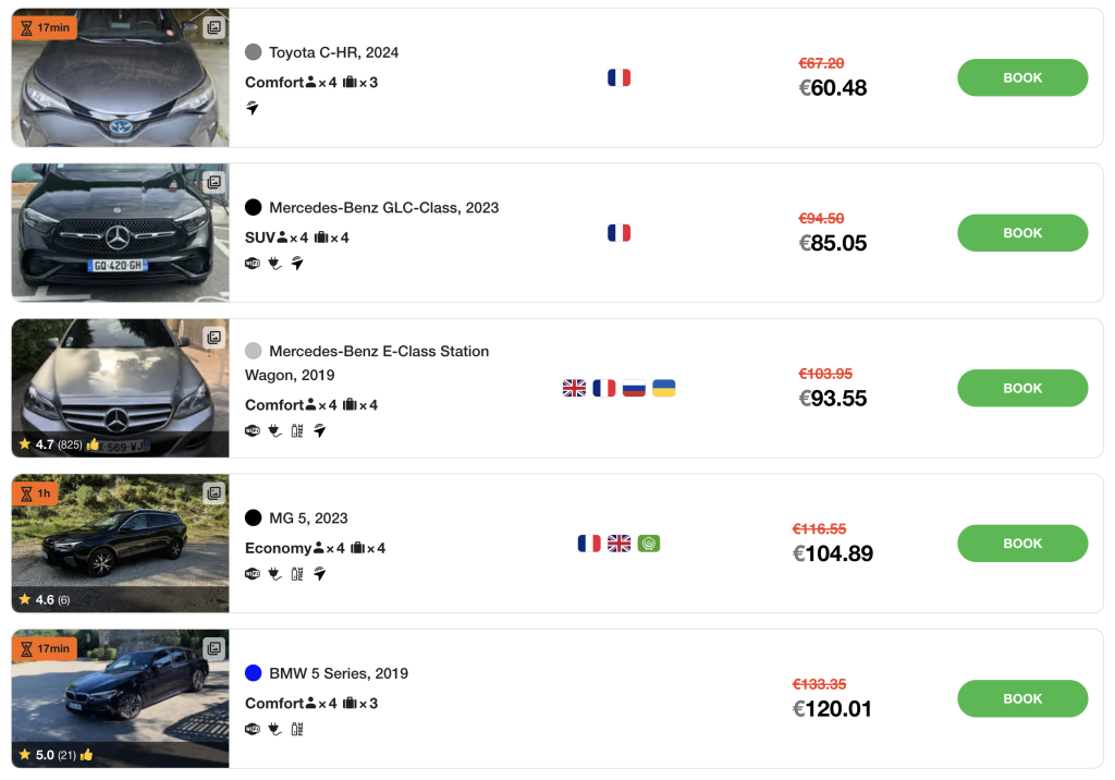 gettransfer multi offer selection
