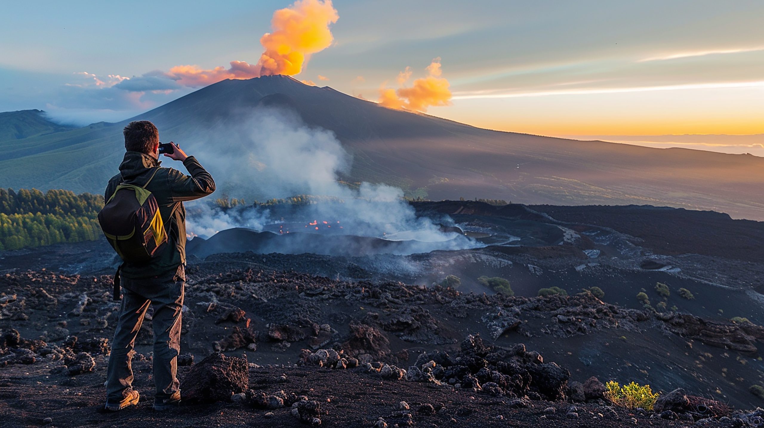火山上的安全旅行：探索世界上最活跃的火山。