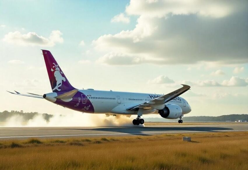 Hawaiian Airlines úspěšně zvládly nouzové přistání podvozku na letu Auckland-Honolulu