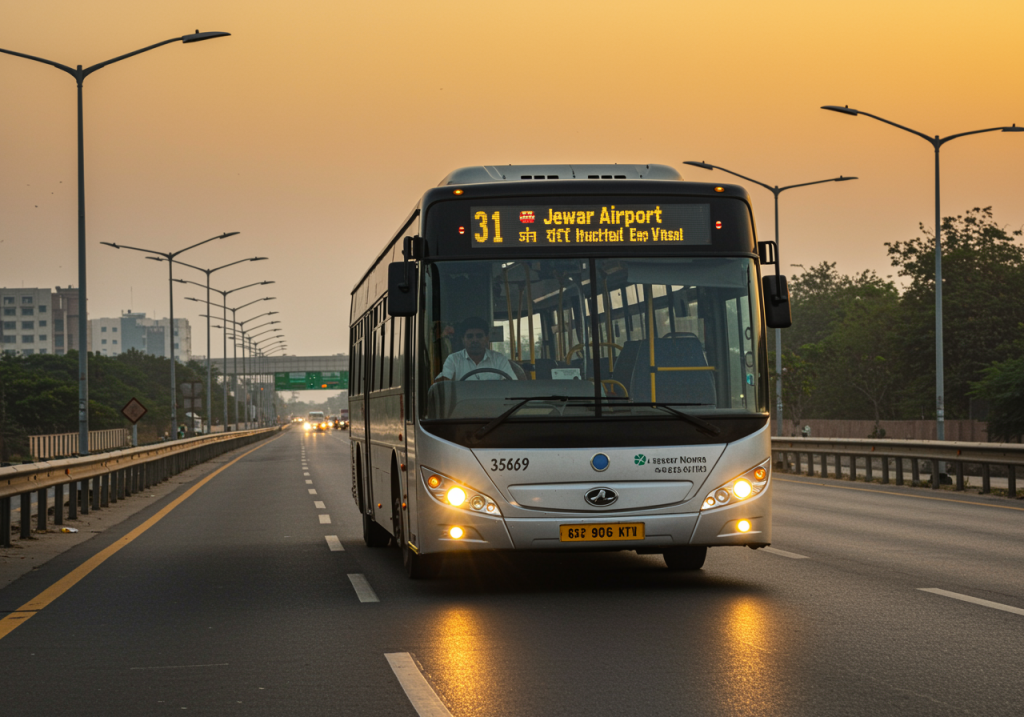 Verbesserte Busverbindungen zwischen dem Flughafen Jewar und Greater Noida