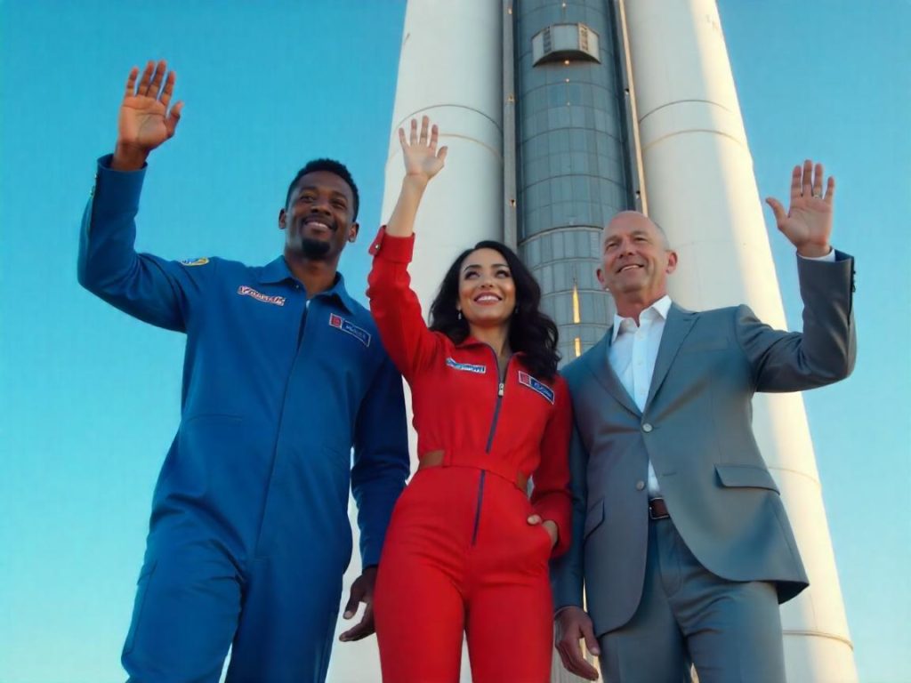Blue Origins Weltraumtourismus-Start mit prominenten Persönlichkeiten