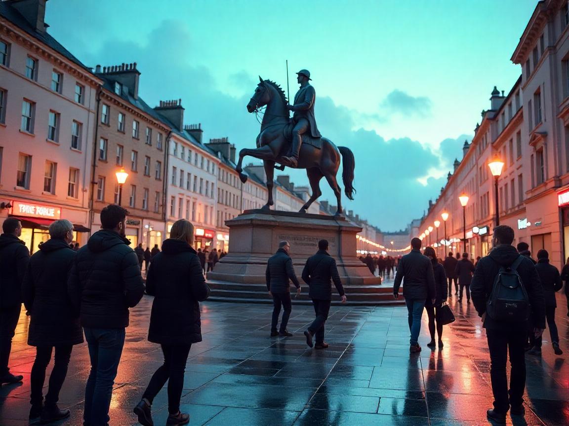 Touristen spalten sich über Beschränkungen für die ikonische Dubliner Statue
